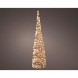 ALBERO CONO LEGNO NATURALE 80 LED h.60cm USO ESTERNO ALIMENT.CORRENTE [9901018-10.jpg]