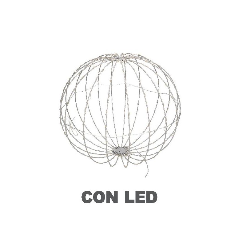 SFERA METALLO 300Led BIANCO CALDO d42cm [9010029-00.jpg]