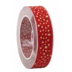 NASTRO ROSSO POIS ORO mm25x20mt [2705480-00.jpg]