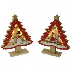 ALBERO LEGNO ROSSO C/LED 14x5x18cm 2sog [9010065-00.jpg]