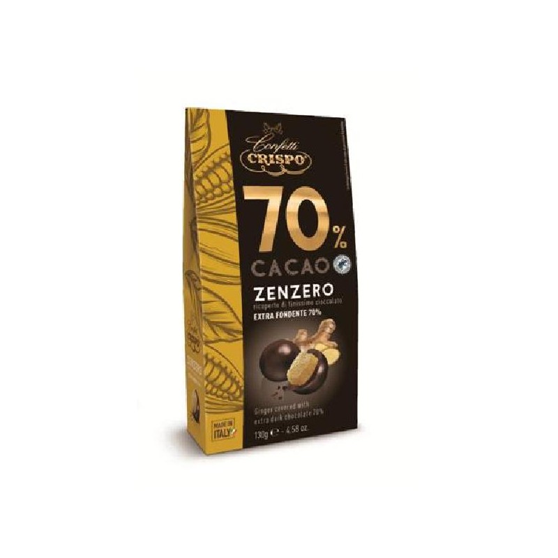 DRAGEES ZENZERO 130gr RICOPERTO DI CIOCCOLATO FONDENTE 70 [0151338-00.jpg]