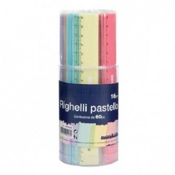 RIGHELLI Plast.15cm PASTELLO 60pz Ass. [8022053-00.jpg]