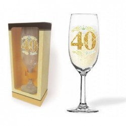 FLUTE GLITTER 40 ANNI CON SCATOLA