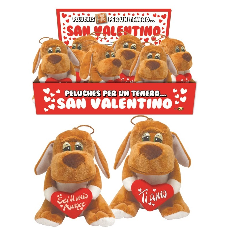 PELUCHE CAGNOLINO 20cm CON CUORE