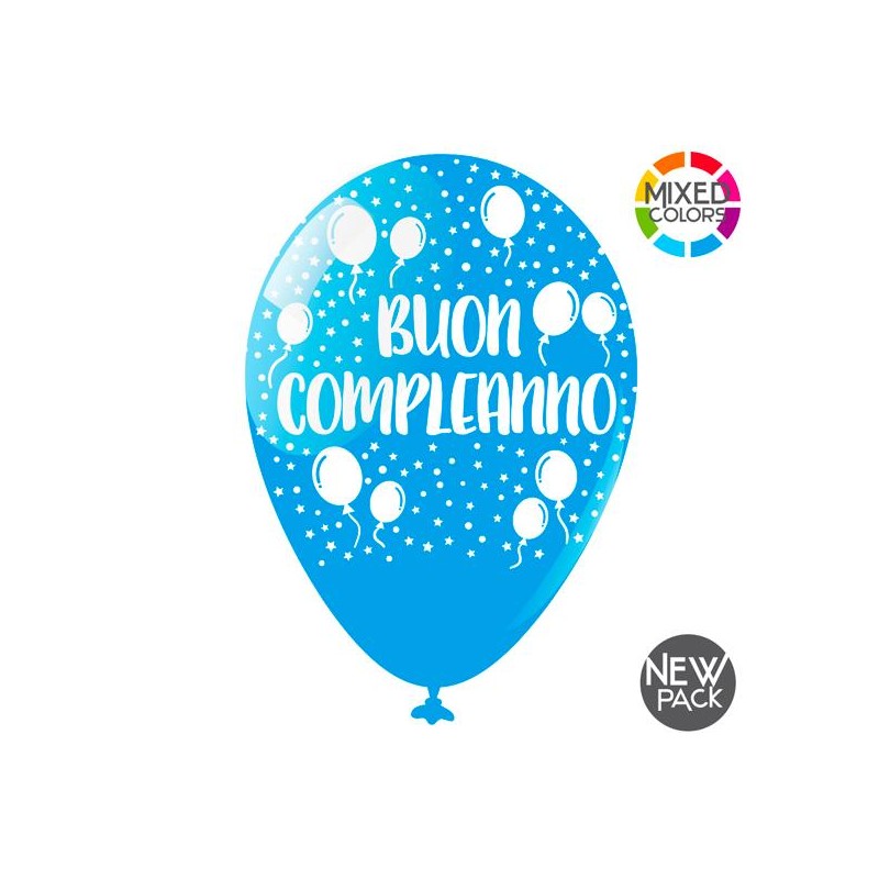 Set palloncini scritta Buon Compleanno gradient 16 cm. 40 - 14